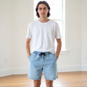 U.S. Polo Assn. Men’s  Drawstring Jean Shorts – Light Wash Size XL